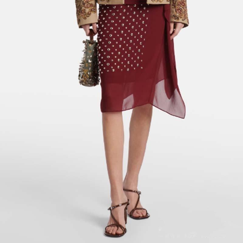 Leather Sandals, High-heeled Shoes with Buckles, Square-toed Sandals