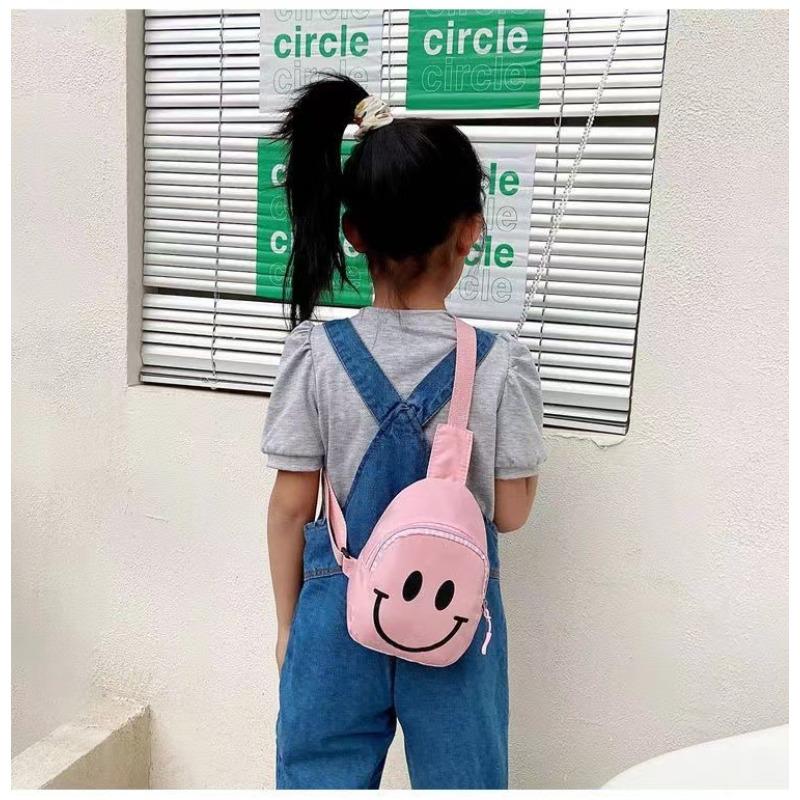 Koreanischer Stil Buchstabendruck Nylon Bauchtasche für Kinder, Niedliche Mini-Brusttasche, Modische Crossbody-Umhängetasche für Jungen und Mädchen