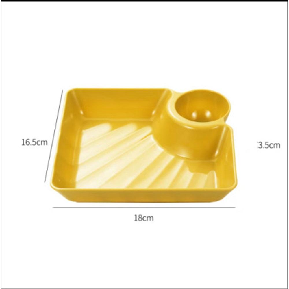 

Домашняя столовая Японский полипропиленовый поднос для пельменей с набором для макания жёлтый