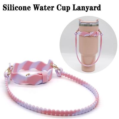 Silicone Water Bottle Sling Carrier Holder Soft Anti-slip Water Bottle Handle with Strap Water Cup Sling Strap for Cup