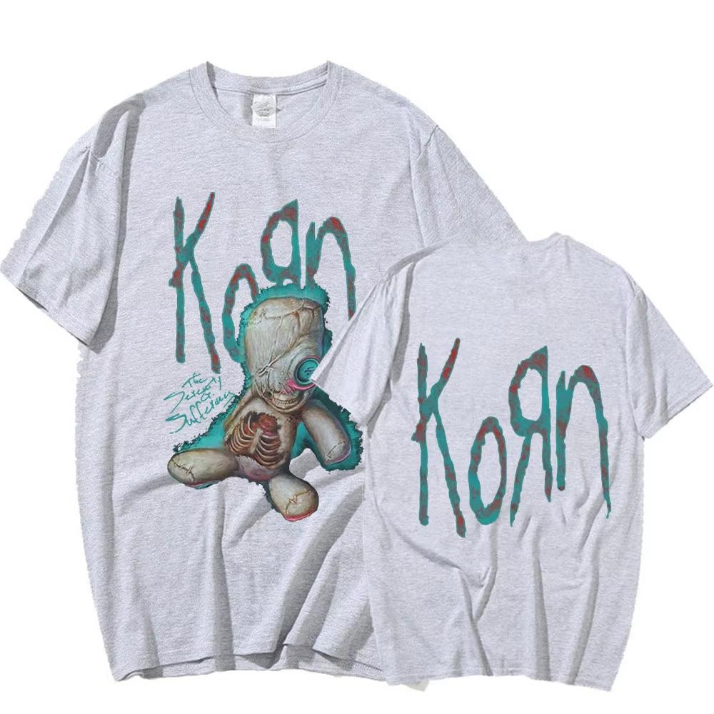 

Футболка Korn Issues Rock Band Music Album, мужская винтажная металлическая готическая футболка большого размера, уличная одежда, летние футболки с короткими рукавами 4XL