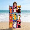 Cat Nine-Grid Photos Beach Towel Large Quick-Drying Towel Suitable For Beach Yoga Pool Gym Sport Home Towel Sand Free Towel
