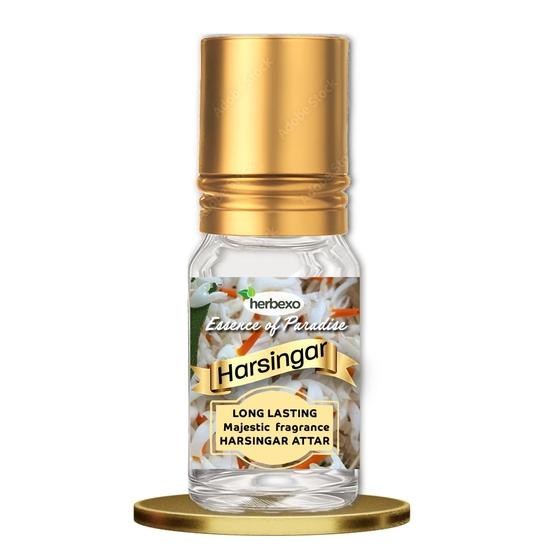 Harsingar Attar, Pure and Natural Flower Essence, Alcohol-free, Long-lasting Natural Fragrance