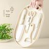 Stainless Steel Kitchen Knife Set with Cutting Board and Storage, Ideal for Baby Food and Dormitory Use