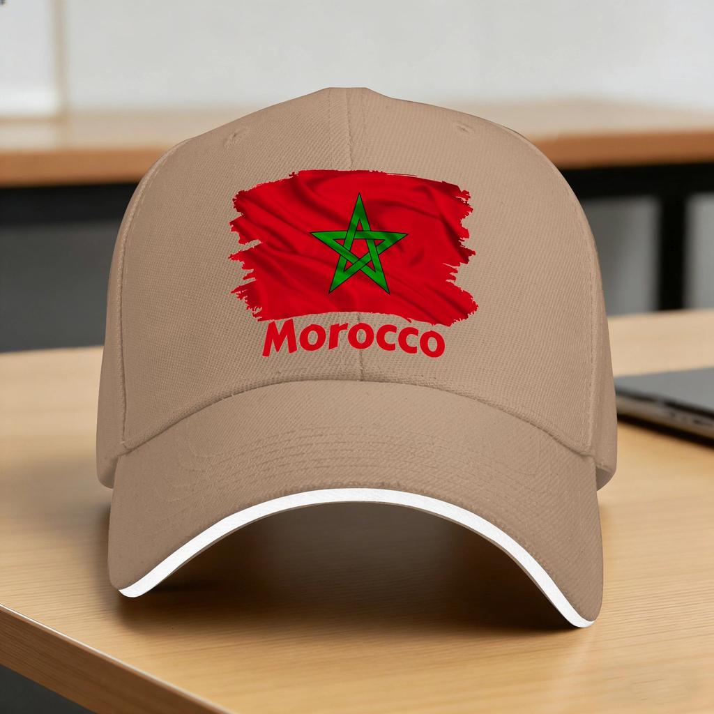 Morocco Flag Casual Baseball Cap  Kpop Rock Trucker Hat Summer SunProof Unisex Adult Yk Cool Baseball Caps