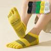 Yoga Pilates Five Finger Socks Ankle Men Non Slip Mesh Solid Simple Compression Athletic Sport Boat Toe Socks