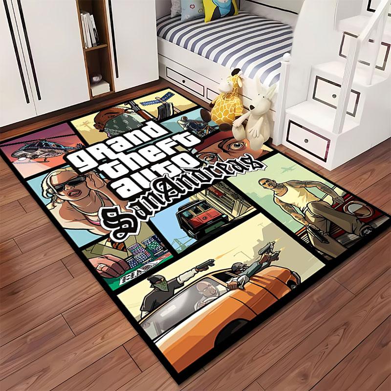 Grand Theft Auto San Andreas vhodné jako protiskluzová podložka na pohovku do obývacího pokoje nebo ložnice