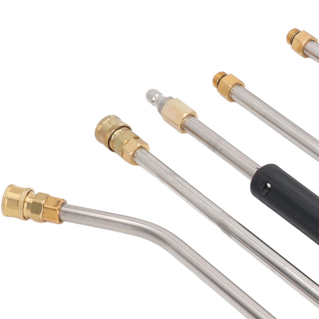 High Pressure Power Washer Extension Wand Set 4000PSI Gutter Cleaning Tool with 5 Nozzle Tips for Car