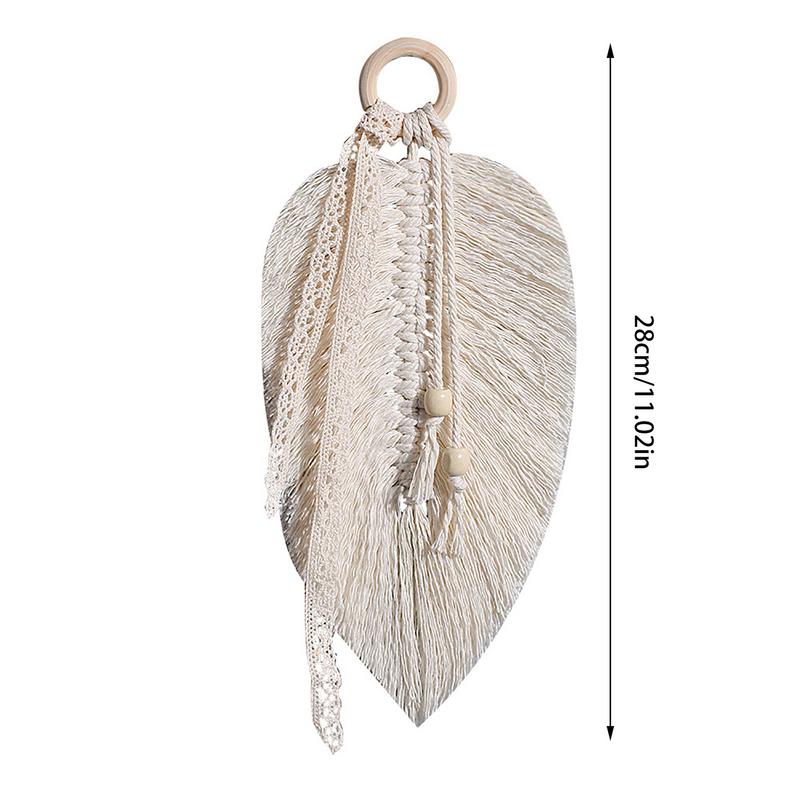 Macrame Wall Hanging Home Decoration Accessories Feathered Charm Car Wall Hanging Boho Decor Hand-woven Tapestry Wall Hanging