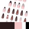 French Red Wearing Nail Art Nail Piece Hot-selling Zebra Pattern Flower Fake Nail Tortoiseshell Leopard Pattern Nail Piece