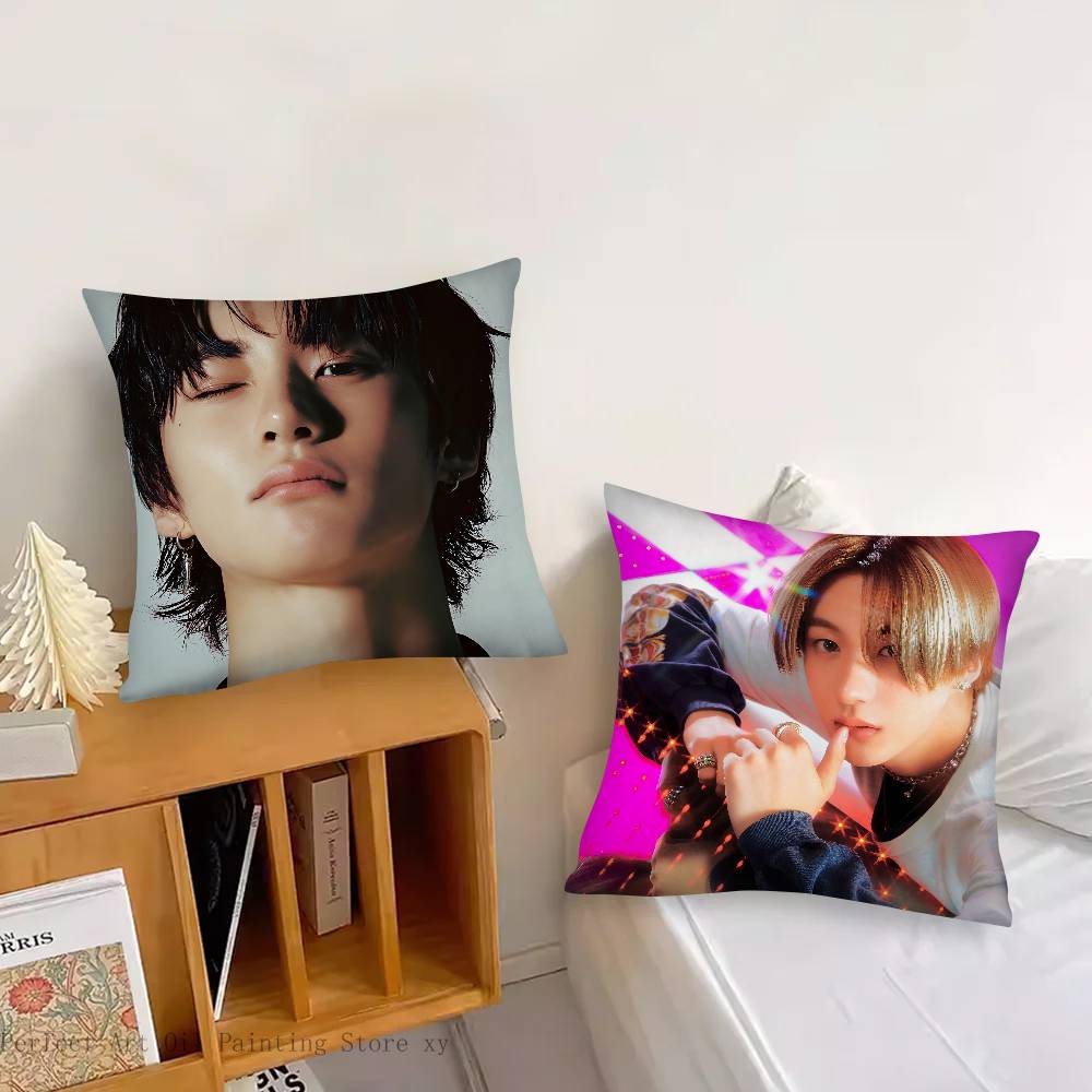 Anton Chanyoung Lee Kpop RIIZE Pillow Case Square Pillow Bedroom Sofa Leisure Comfort Cushion Car Living Room Home Decoration