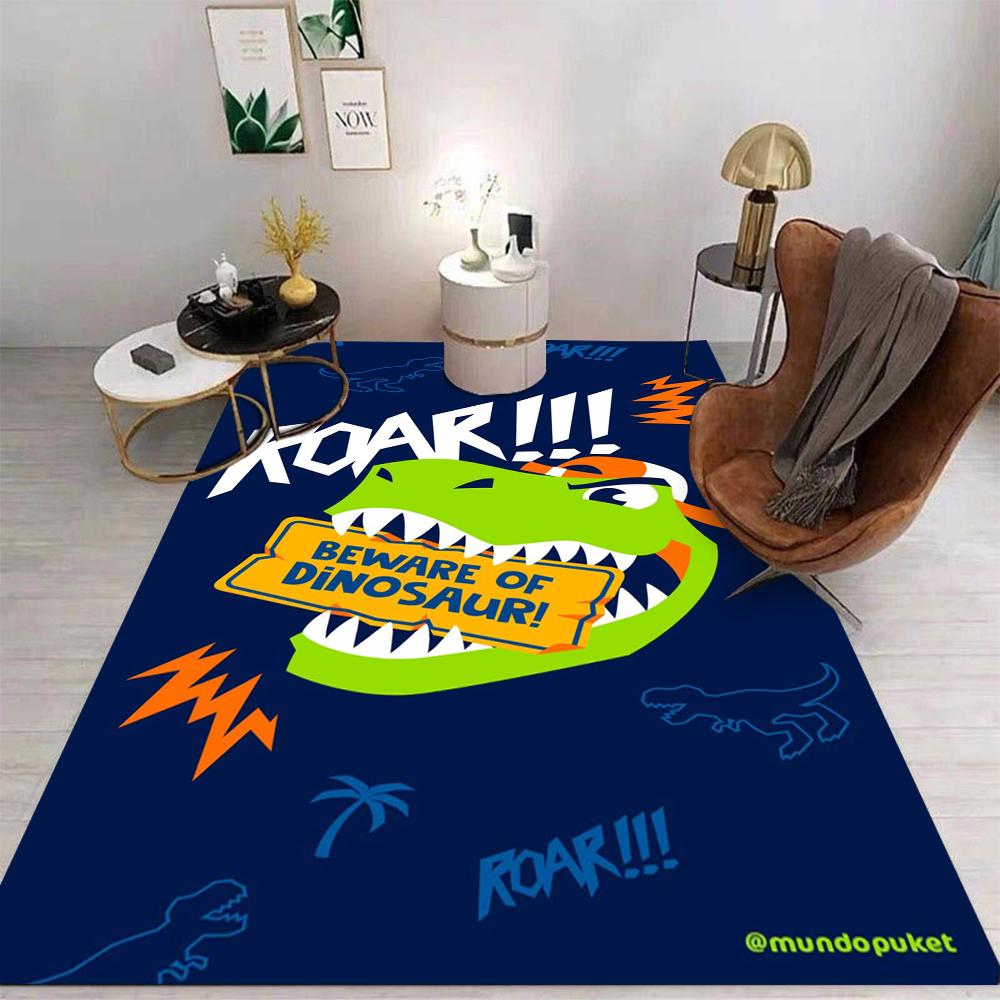 

Cartoon Dinosaur Carpet Cartoon Living Room Bedroom Kitchen Sofa Table Balcony Rug Washable Mat Exquisite Home Ornaments 50X80CM
