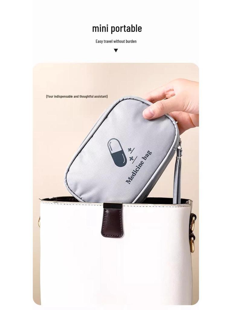 Compact Travel Medicine Bag - Portable First Aid & Storage for Business Trips