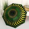 1pc Optical Illusion Pattern Folding Umbrella With Excellent UV Protection, 8 Ribs Casual Durable Lightweight Portable Travelling Umbrella F
