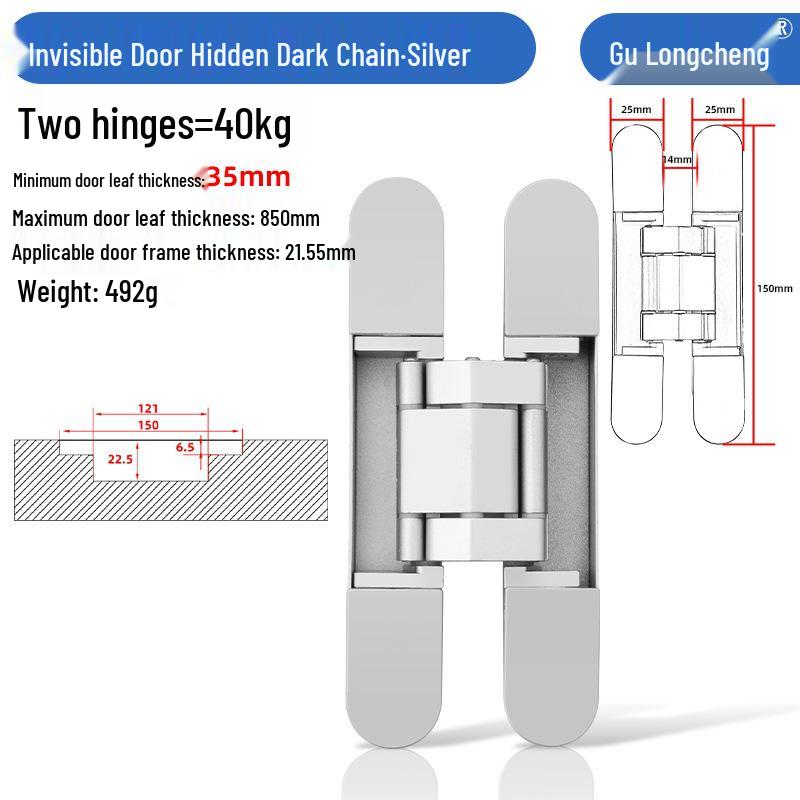 

Customized 3D Hydraulic Hinge - 180° Flat Open, Hidden Outward-Swing Cross Hinge for Wooden Doors
