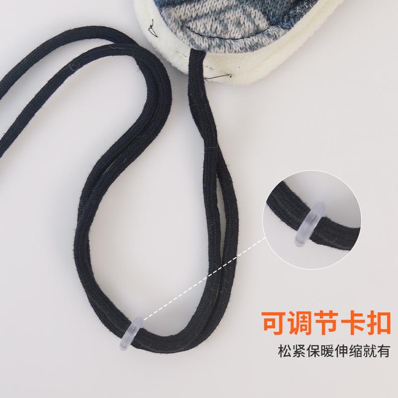 Autumn and winter double-layer windproof cycling cap buckle inner fleece imitation cashmere lock temperature warm hat