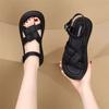 Sports sandals women's summer new flat-bottomed woven soft-soled lightweight student non-slip one-word beach shoes