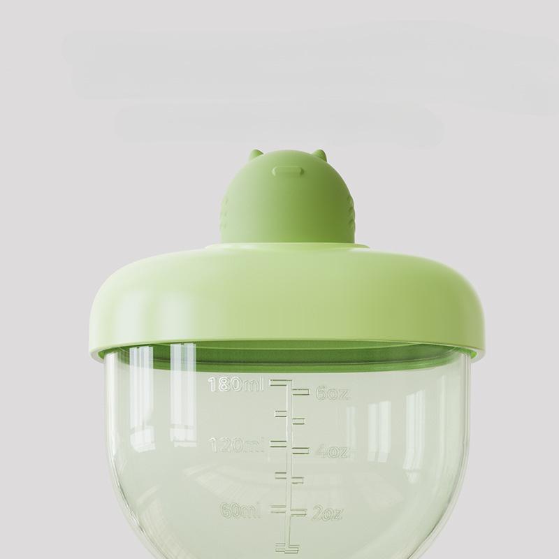 Creative Cute Baby Sippy Cup with Straw and Measurement Scale