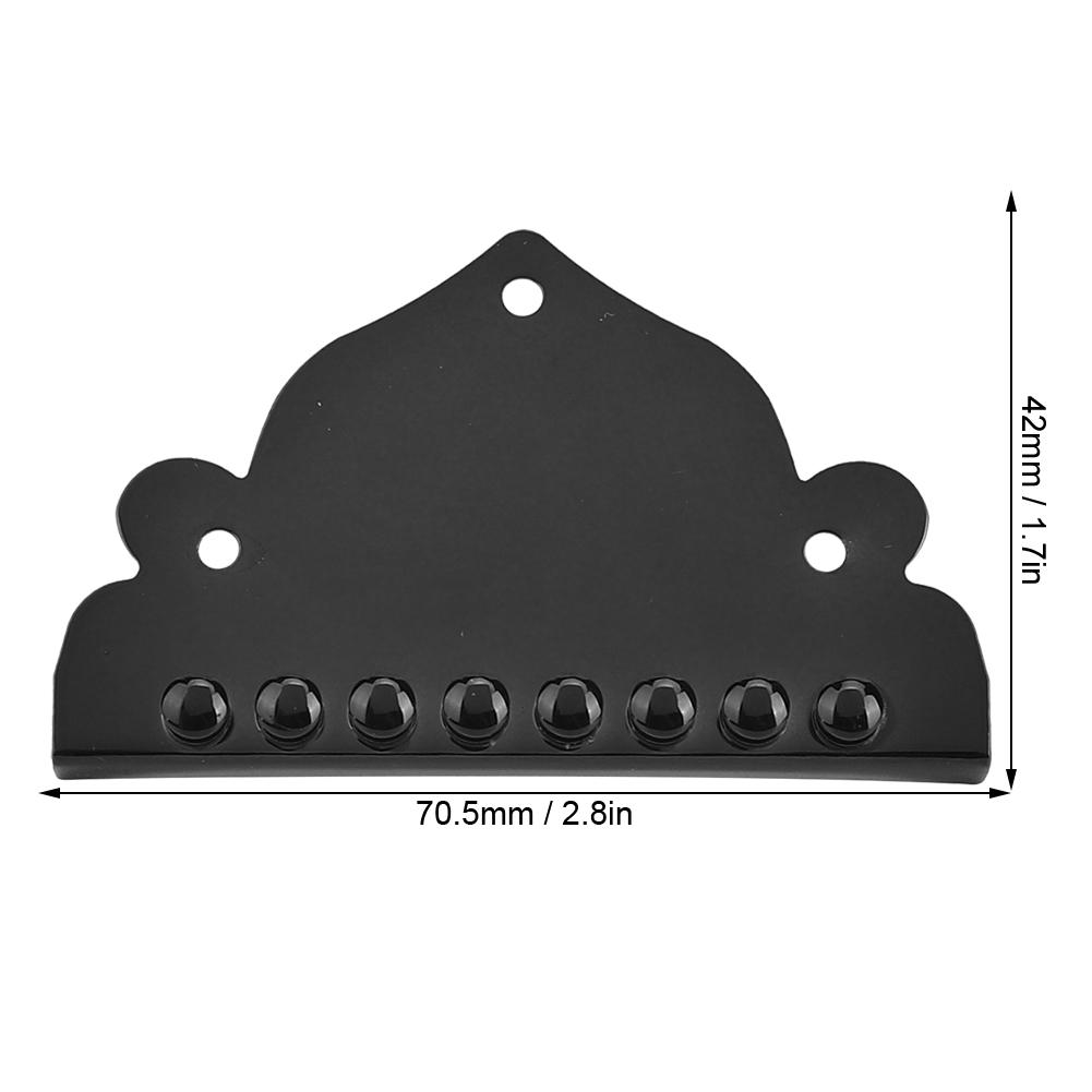 Mandolin Tailpiece Black 8String Screws Triangular Parts Musical Instrument Accessories