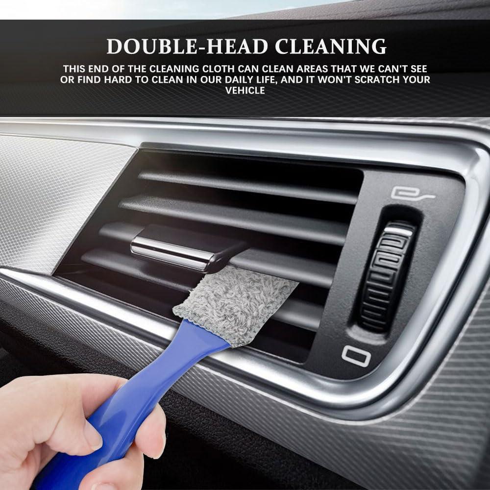 1PC Double Head Brush for Car Clean, Soft Auto Interior Duster Detailing Brushes, Universal Vehicle Dashboard Screen