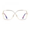 Tom Ford Eyeglasses Square Full Rim  Shiny Rose Gold Frame And Clear Blue Light Block Lens Ft5841 B028 Gold