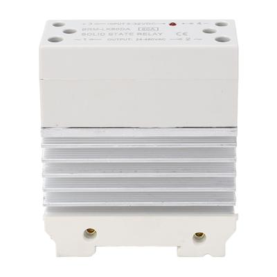 DC To AC 60A Solid State Relay Integrated 35mm DIN Rail Single Phase SSR Module with Heat Sink Input 3‑32VDC Output