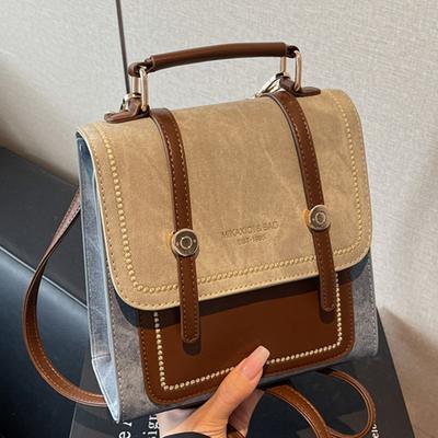 Retro Commuter Texture Handbag Autumn New Niche Backpack Small Square Bag Women's Bag