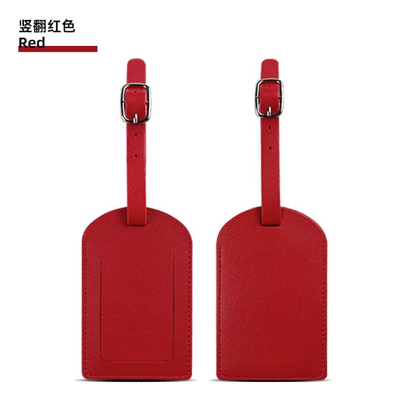 Thickened PU Luggage Tag Women Men Flight Holiday Travel Accessories Suitcase Tags Name ID Address Lable Bag Tags for Luggage