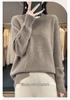 Elegant Loose-Fit Knitwear for Women - 2026 Autumn/Winter Slit Thickened Sweater