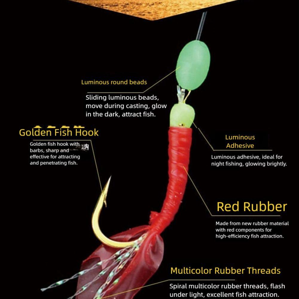 2Park Ljus Bön Sabiki Stringkrok Rigg Wobbler Bionisk Stringkrok för Havs-/Färskvattenfiske