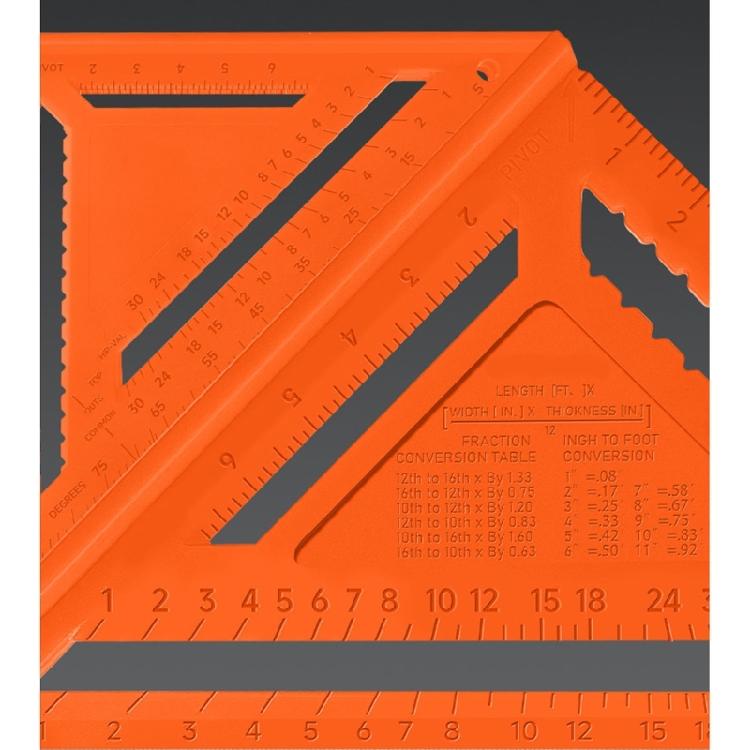 High Accuracy Angle Drawing Measuring Triangle Ruler Rafter Square Layout Tool for Woodworkers and Handicraft Craftsmen