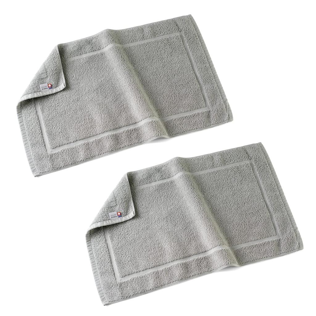 oruTa Bath Set of Towel Made In Quick For Inns and 69 X 43 Gray Mat, 2, Fabric, Imabari, Washable, Japan, Absorbent, Drying, 100% Cotton, Hotels,