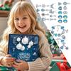 Jewelry Xmas Countdown Calendar DIY Jewelry Making Kit with 2 Bracelets and 22 Unique Charms Jewelry Set Surprise Gift for Women