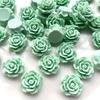 10 Stück Florale Harz-Cabochons - Weiße Rosen Verzierungen für Scrapbooking, Schmuckherstellung, DIY-Bastelarbeiten und Hochzeitsdekoration