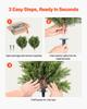 Artificial Topiary Cypress Trees with Ground Spike, 2 Set 406mm Faux Shrubs & Bushes Potted Plants, Fake Silk Tree Look Real for Decor Front Porch