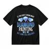Men's T-shirt With Quirky Diamond Art Graphic Unisex Black 100% Cotton Tops USA