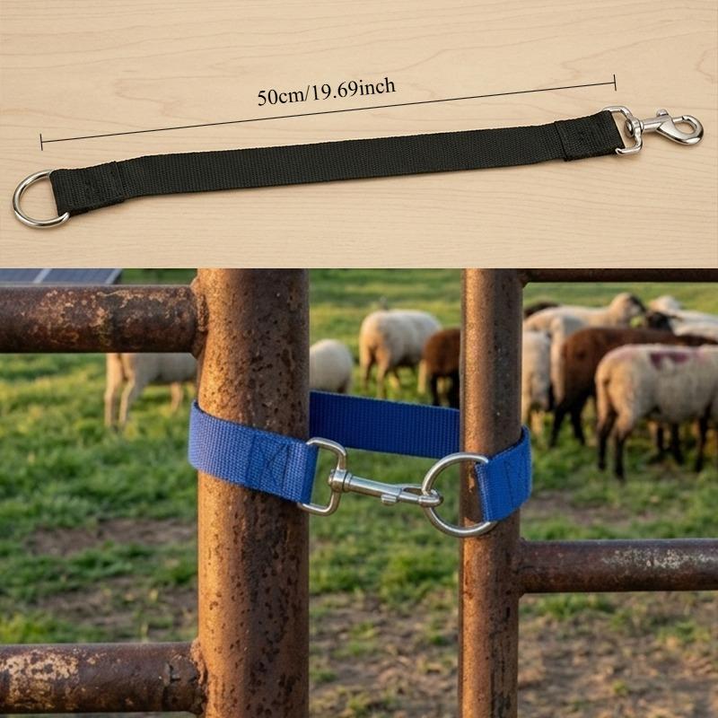 3 Marek, Ranch Gate & Rope Noose Buckle Door Catches, 50cm for Horse/Cattle/Sheep Gates.