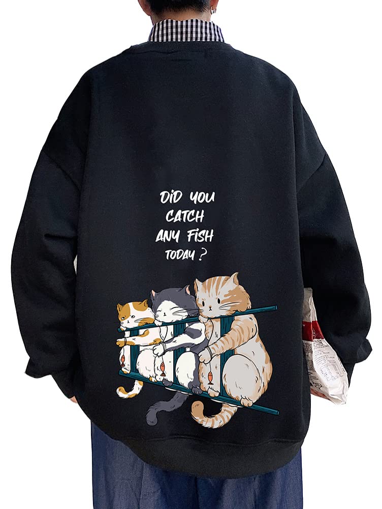 

Fall Long Sleeve with Back Pullover Plus Round Size L [foveitaa] Men s Hoodie, T-Shirt Print, Sweatshirt, Size, Casual, Stylish, Cute, Neck, Funny,