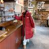 Large pocket cotton clothes women's winter long over-knee thickened winter new loose cotton-padded clothes jacket bread clothes
