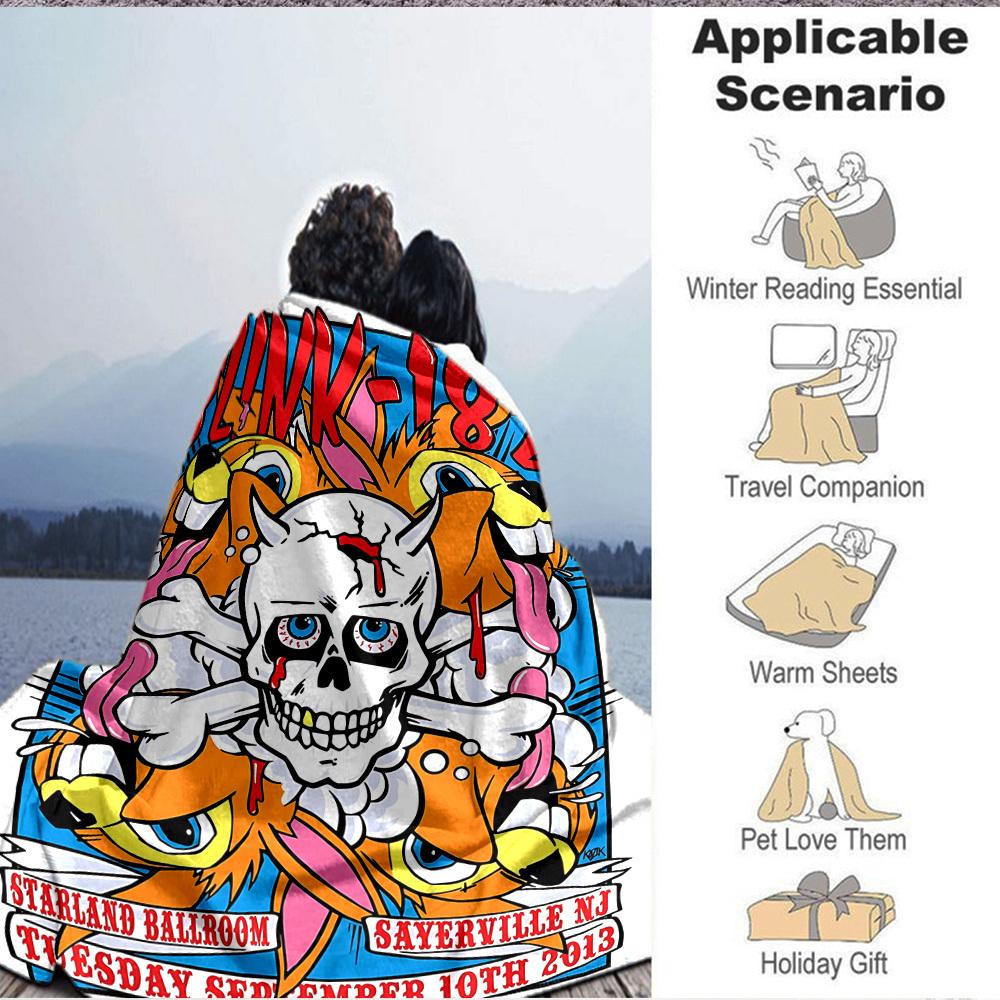 1PC Blink 182 Blanket, Throw For Sofa, Bed, Travel, Camping, Livingroom,