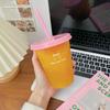 2025 Summer Recyclable Travel Mug with Straw - Large Capacity Plastic Cup