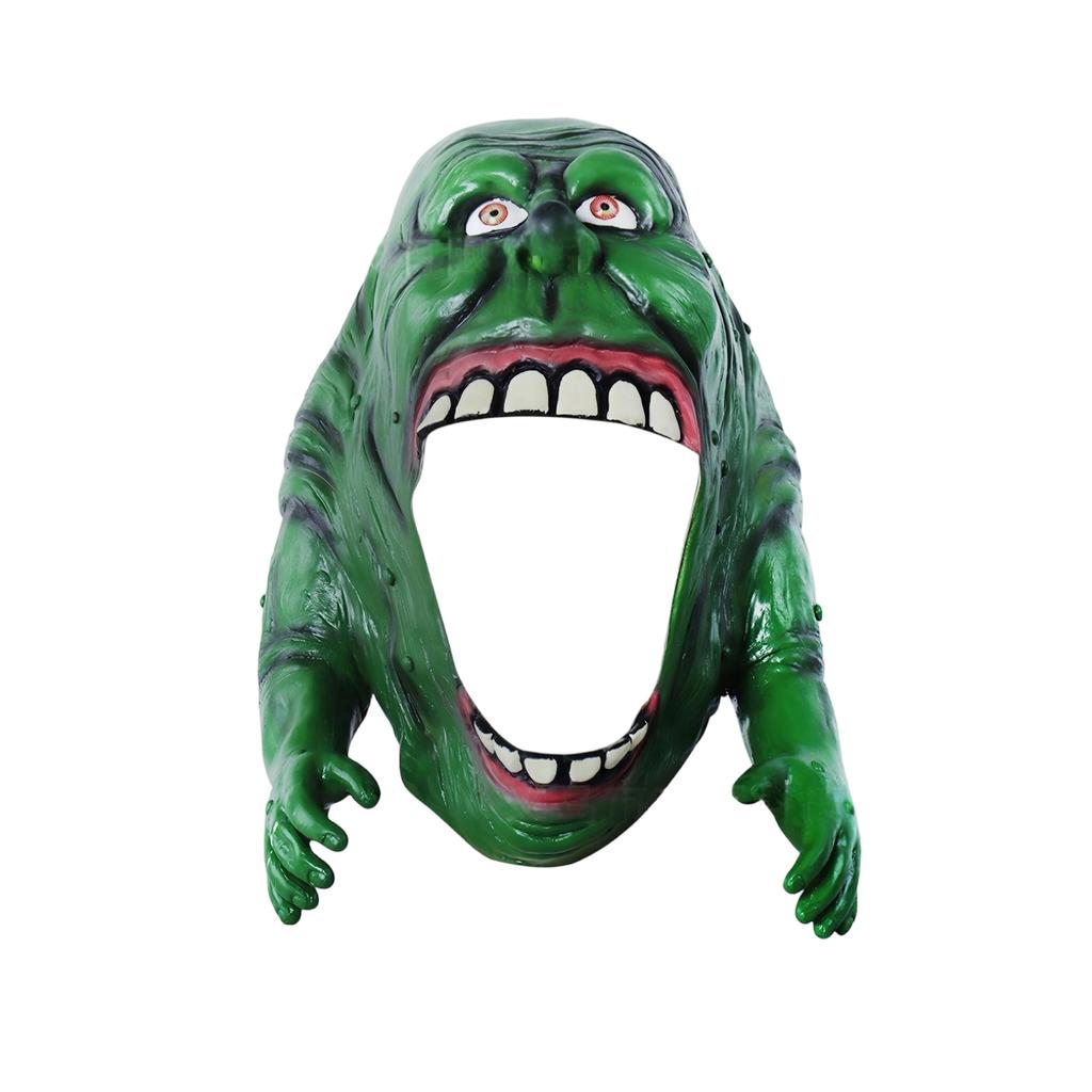 Monster Slime Mask Latex Full Head Cover Costume Accessory for Halloween Party Cosplay Event Horror Creature Design with Open Mouth and Hands