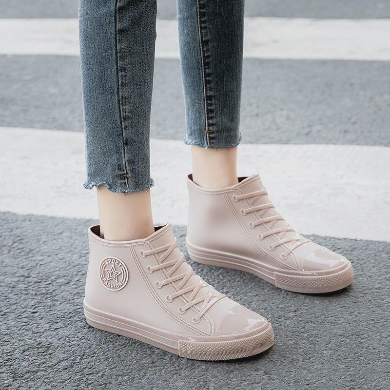 

Fashion Outer Wear Women s Rain Shoes Rubber Shoes Women s Short Waterproof Shoes Non-slip Work Glue Four-season Rain Boots 35