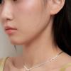 Geegee [silver925] Ribbon Plat Chain Necklace