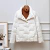 Women's Parkas Autumn Winter Stand-up Collar Lightweight Thin Short Female Loose Cotton Jacket Leisure Overcoat 5XL