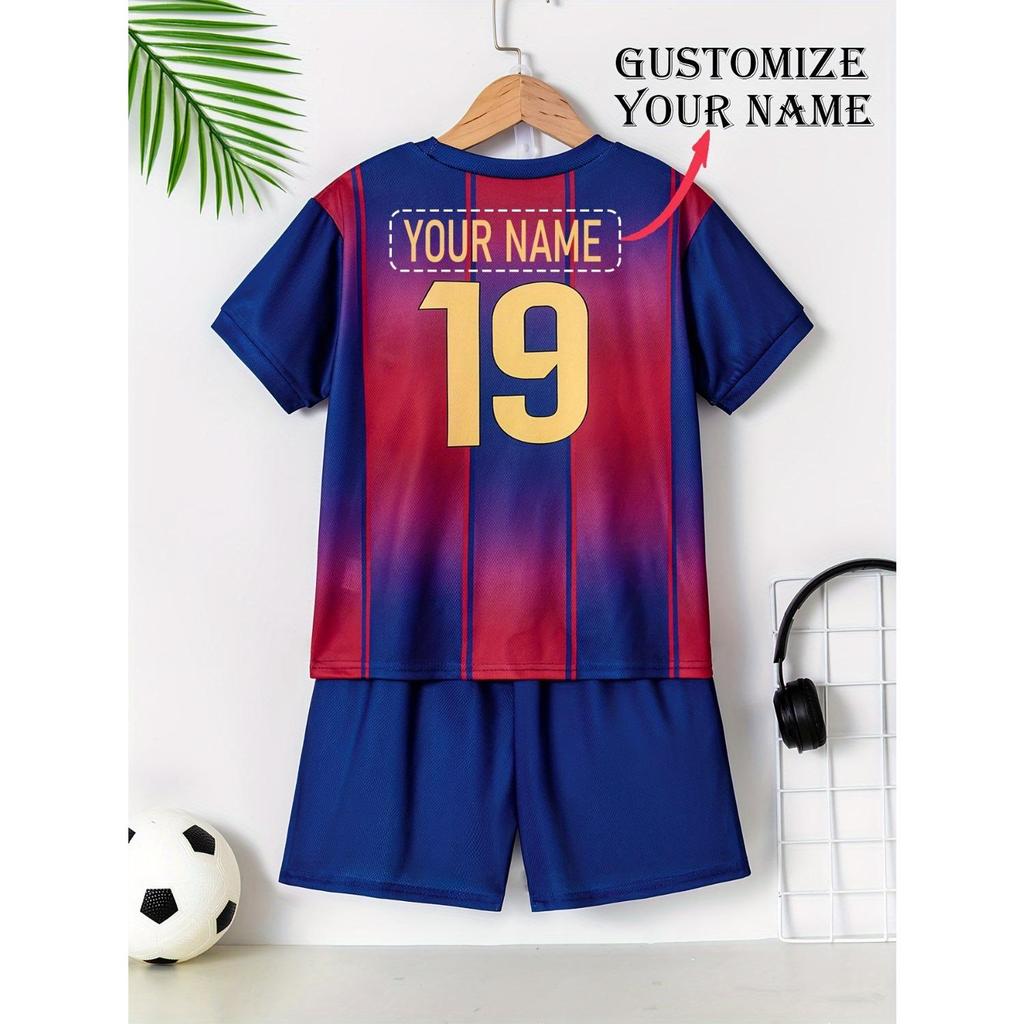 Boy's T-shirt Set Summer Sports Kids Set Children's Short Sleeve Shorts Two-Piece Set