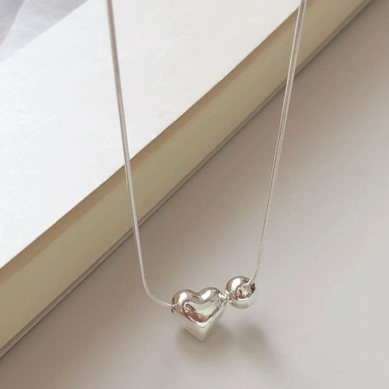 Love Necklace Women's Simple ins Temperament Clavicle Chain Adjustable Pull-up Necklace