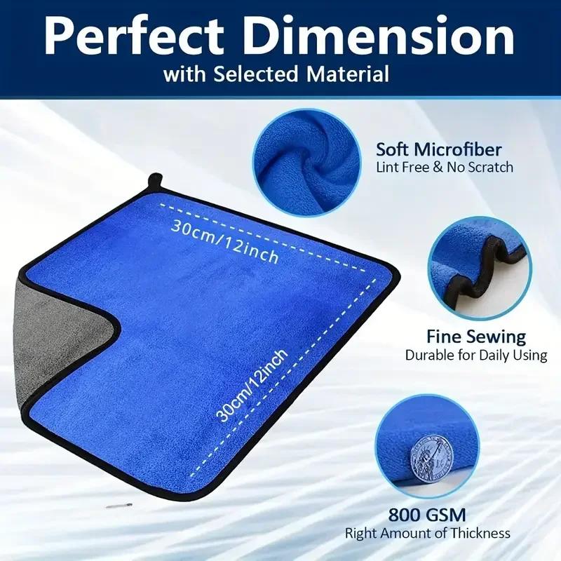 1/10PCS Microfiber Towel Car Microfiber Cloth Wash Towel Cleaning Cloth Absorbent Car Wash Drying Towel Auto Detailing