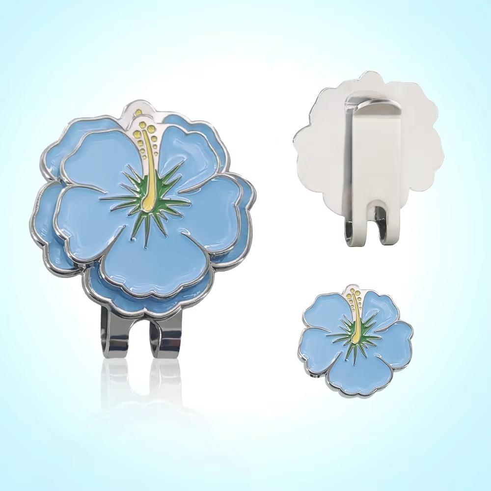 Flower Shaped Golf Cap Clip Magnetic Golf Hat Marker Outdoor Sports Golf Ball Mark  Jewelry Gift