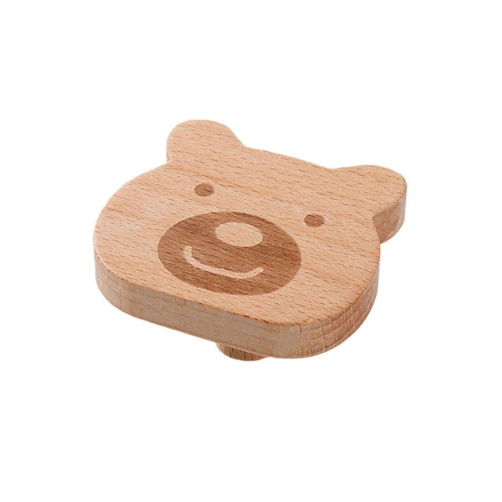 

1/6 шт. Дерев’яний гачок для одягу в натуральному кольорі. Простий креативний гачок. Милий гачок із твердої деревини. Ванна кімната 1pcs bear